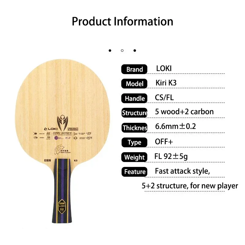 Original LOKI Kirin K3 Table T - Table Tennis History 评论和价格