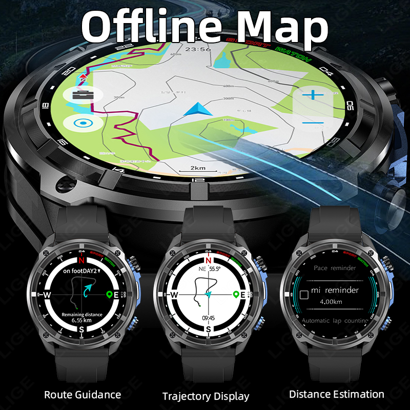 LIGE Built-in GPS Smart Watch  - Table Tennis World 评论和价格