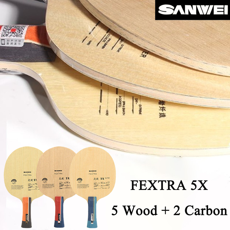 SANWEI FEXTRA 5X Blue/Yellow A - Table Tennis Blades 评论和价格